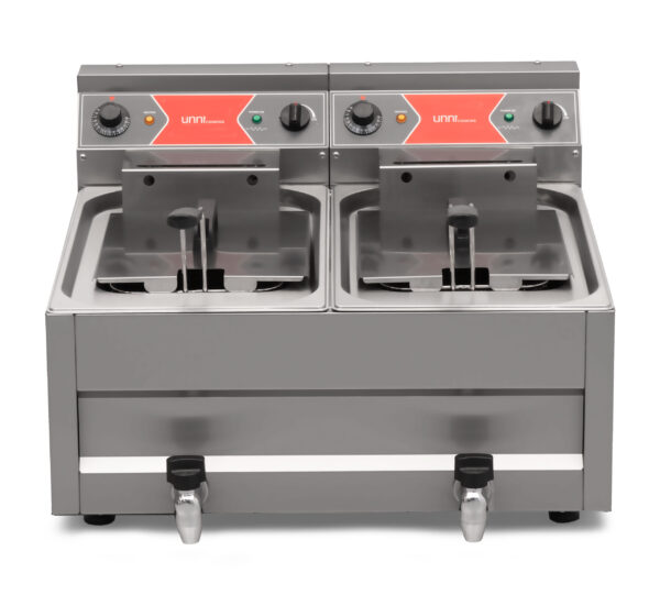 HCB Fryer – 2 x 12 liters – 400V – stainless steel