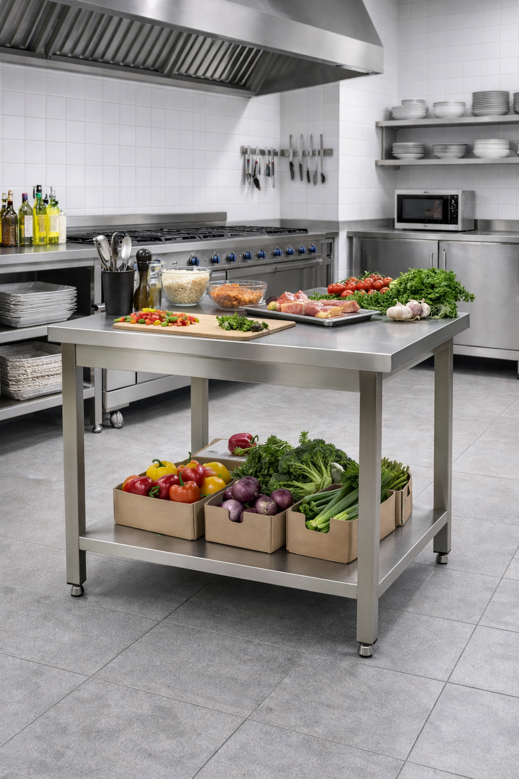 Mesa de Trabajo de Acero Inoxidable Basic-line 70 x 60 x 85 cm - Image 3