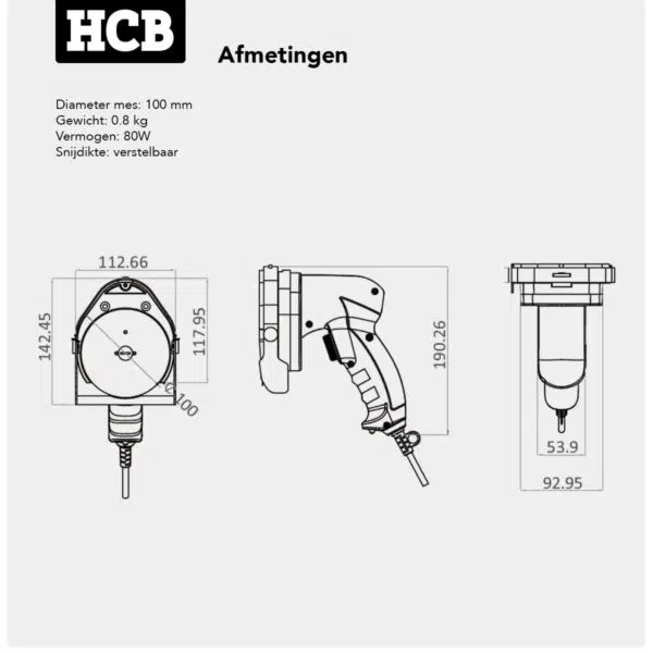 HCB Dönermes – 60 kg/día – 110V – RVS - Image 2