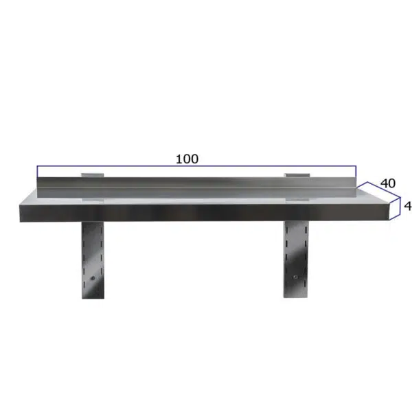 HCB Wandschap – 100 x 40 cm – RVS